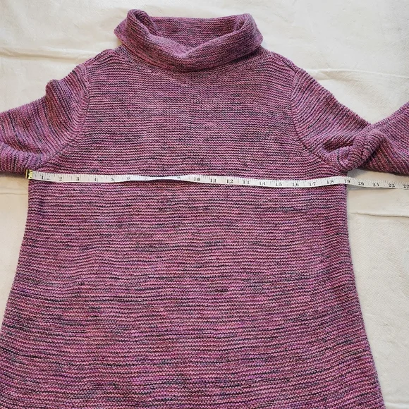 J. Jill Medium Magenta Turtleneck/Cowl Neck Sweater - Picture 3 of 6